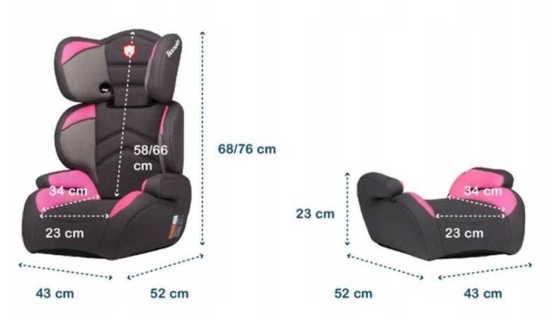 Fotelik samochodowy LIONELO LARS 15-36 KG Podstawka 2w1