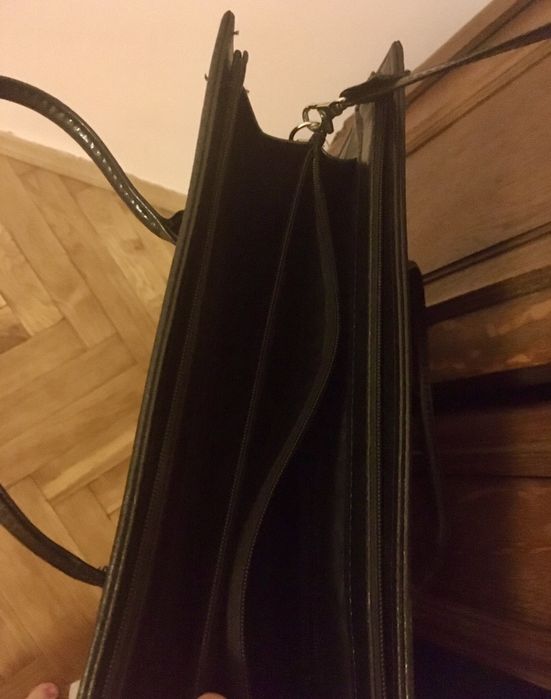 Torebka torba czarna skórzana aktówka nowa