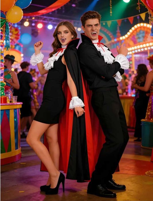 Nowy strój wampirzyca wampir DRAKULA Halloween przebranie