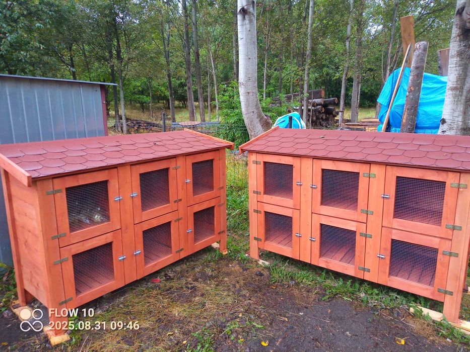 Drewniane klatki dla królików