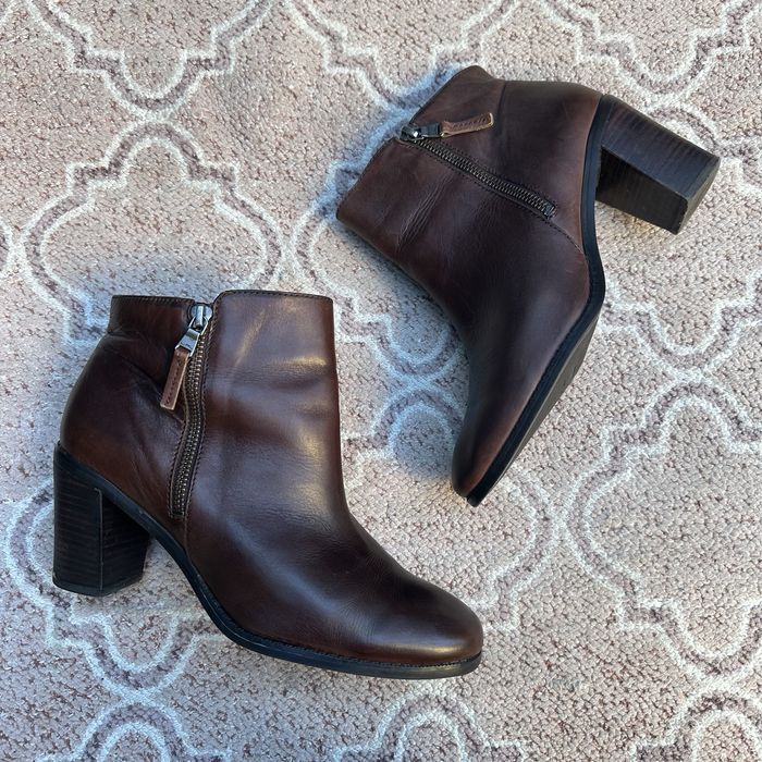 Lauren Ralph Lauren Carlene botki buty skórzane damskie leather boots