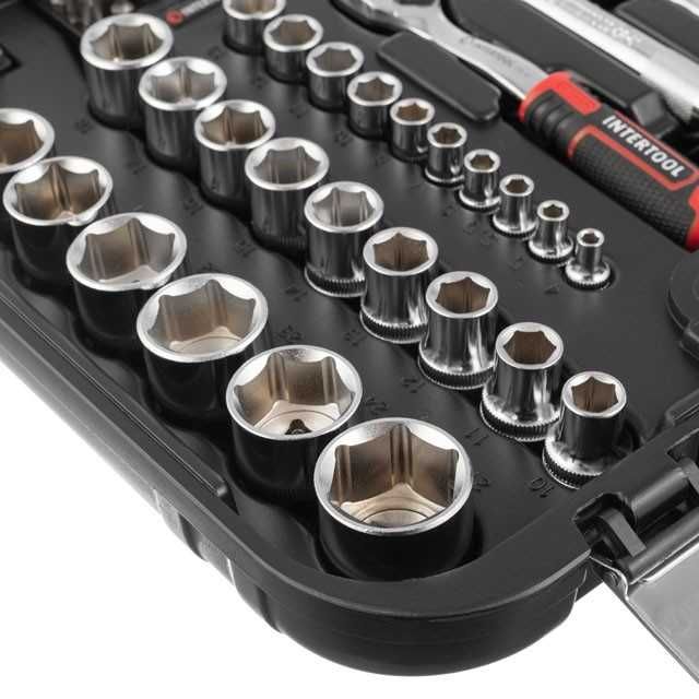 Набор инструментов 73 ед. STORM, 1/2", 1/4", Сr-V. INTERTOOL ET-8073.