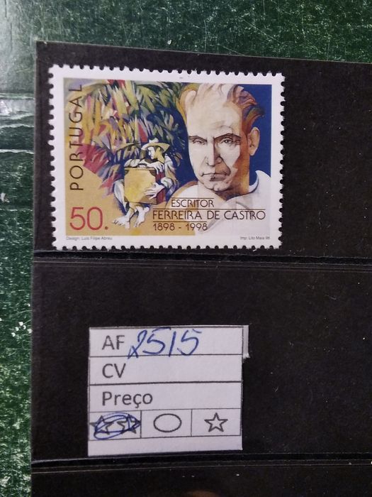 1998 Centenário Do Nascimento Do Escritor Ferreira De Castro MNH **