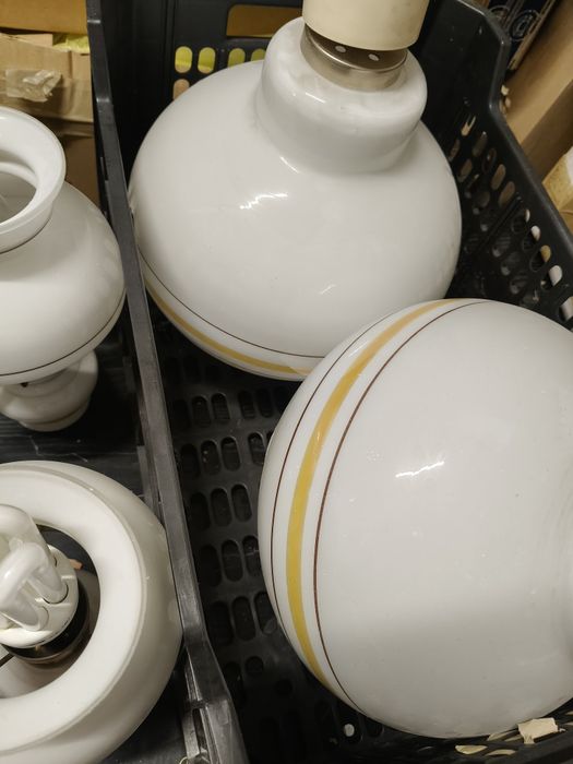 Zestaw żyrandol i dwie lampy PRL lata 60- te