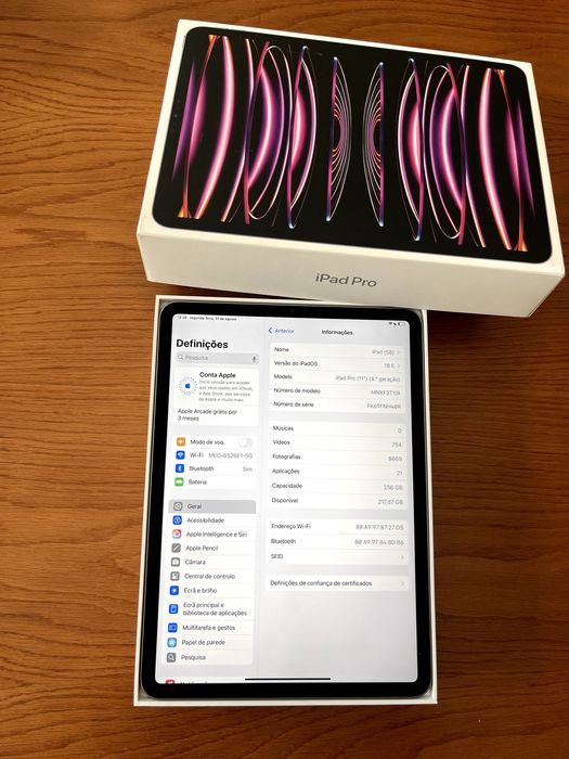 iPad Pro 11” M2 256GB + Apple Pencil 2 | Como Novo