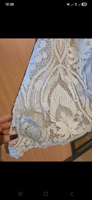 Suknia ślubna koronkowa rybka