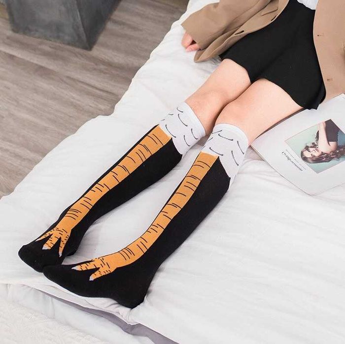 Гольфы куриные лапы до и выше колен подарок бавовняні гетри подарунок