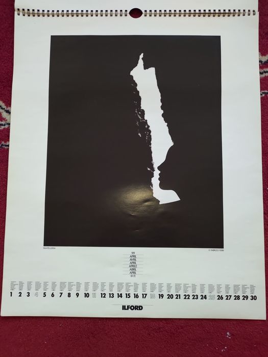 Calendário de parede Ilford 1999