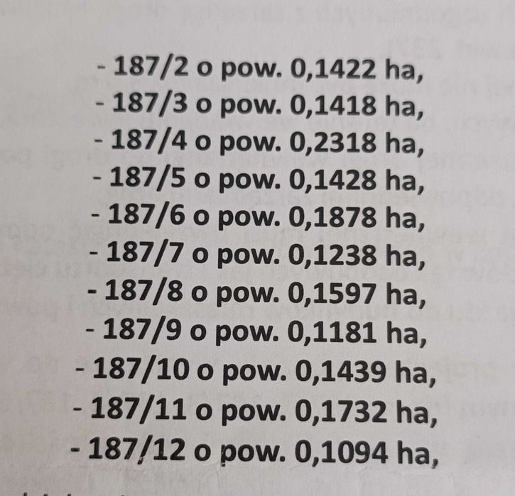 Działki budowlane Rembieszów