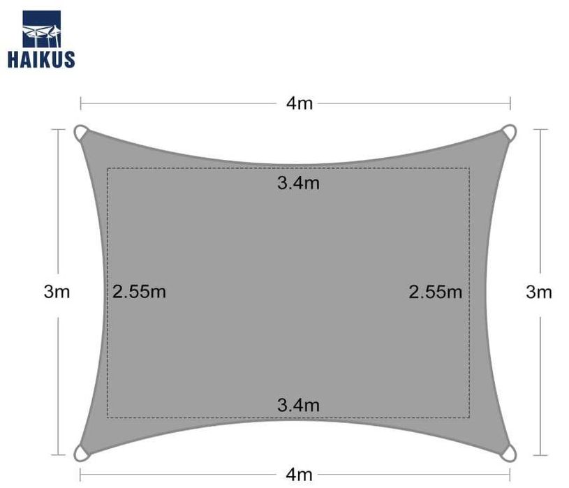 Markiza przeciwsłoneczna 3x4m ciemnoszary HAIKUS