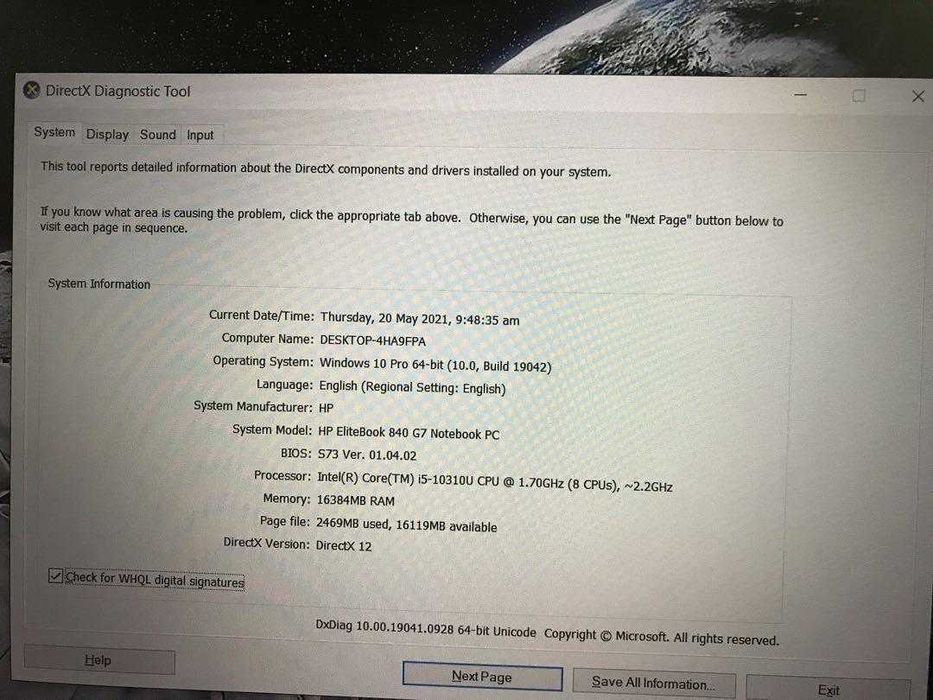 HP EliteBook 840 G7 | i5 10ª Gen | 16GB RAM | Teclado Iluminado
