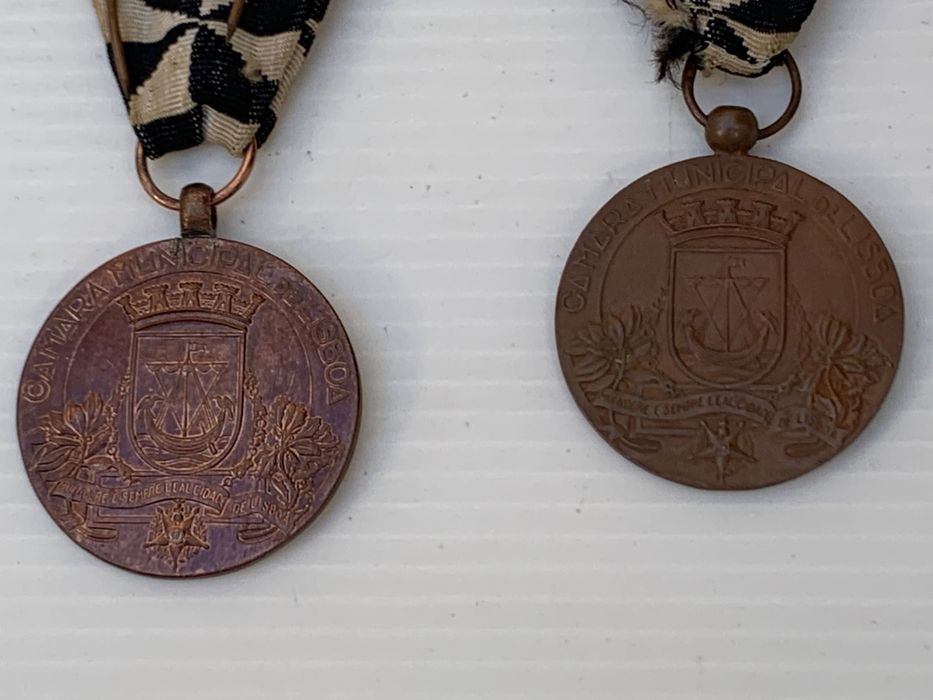 Conjunto de 4 medalhas , câmara municipal de Lisboa