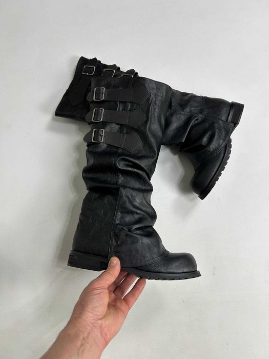 Черевики indie sleeze казаки hedi boy archive boots black архив чорні