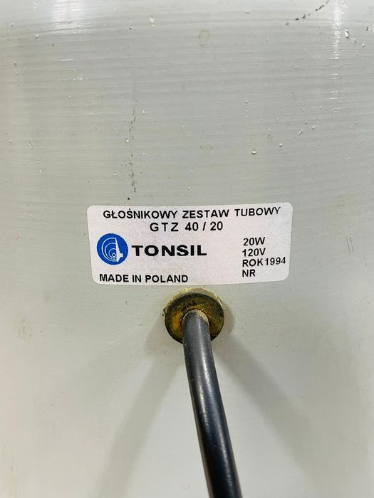 2 x głośnik tubowy GTZ 40/20 120V 20W nowy 699zl/sz Tonsil Unitra 99dB