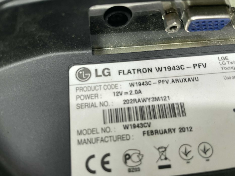 Монитор 19" LG Flatron W1942 на запчасти (матрица экран 19)