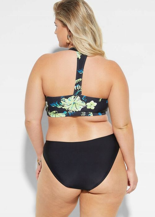 B.P.C czarne bikini biustonosz bustier w kwiaty^50