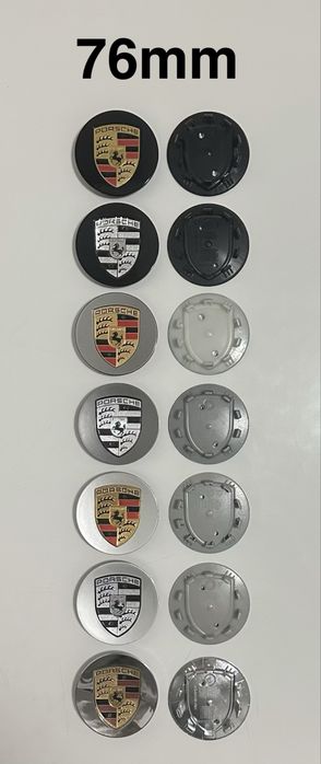 Conjunto 4 Centros Jantes Porsche 56mm 60mm 65mm 68mm 76mm