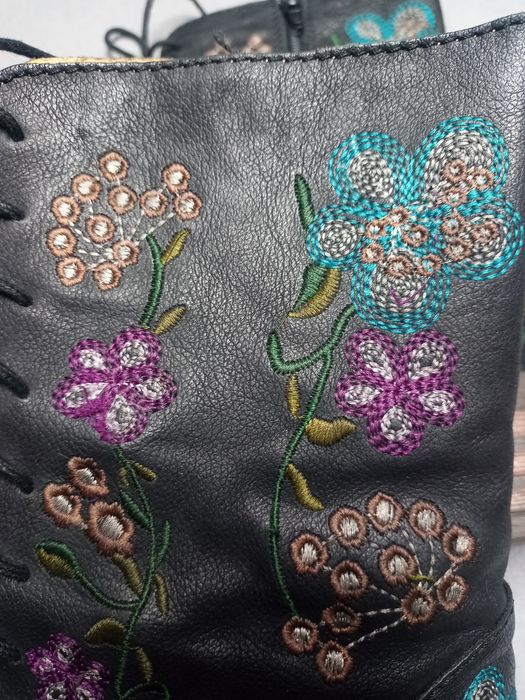 Buty sztyblety botki skórzane haft BRAKO