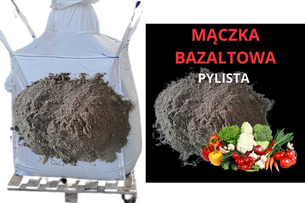 Mączka bazaltowa Oświęcim nawozowa pylista 0,06 mm tona w big bagu