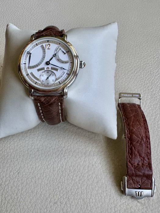 Maurice Lacroix Masterpiece Zloto i Stal Retrograde Calendrier