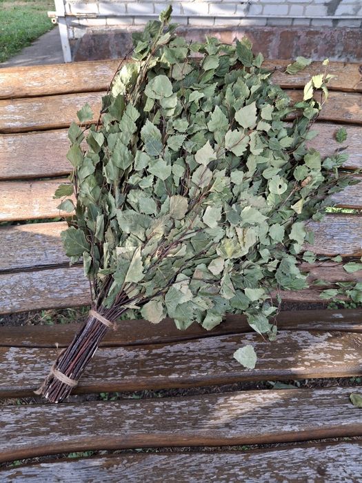 Віники для лазні та сауни березовий дубовий евкаліпт лаванда мята поли