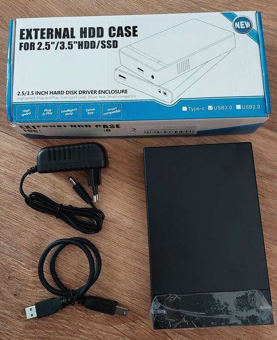 (НОВЫЙ) Внешний карман Корпус HDD SSD 2.5 3.5 SATA USB 3.0 Бокс