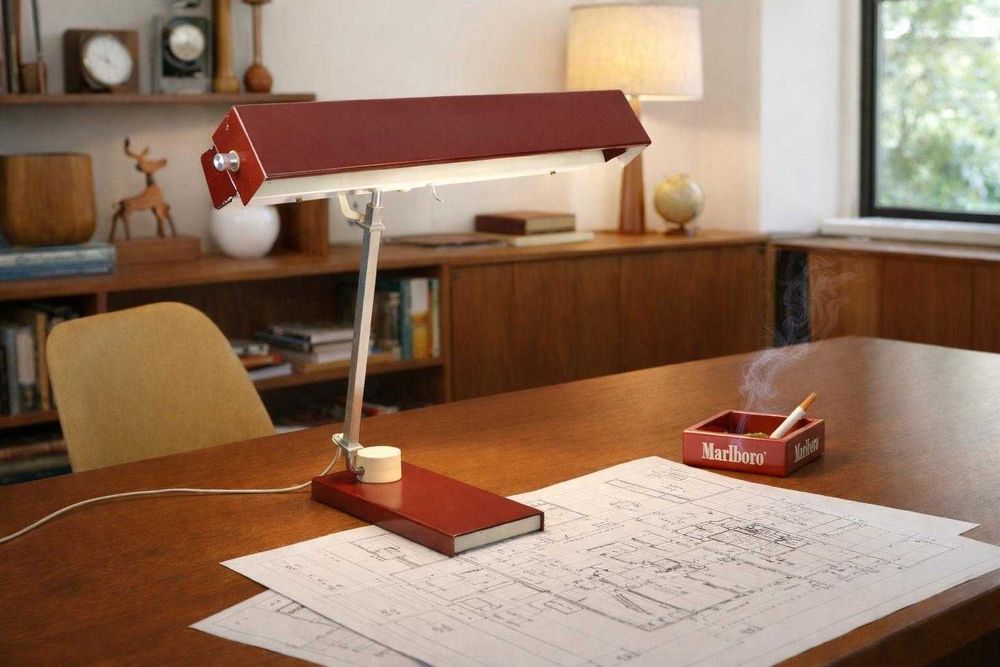 Lampka kreślarska Klaus Musinowski Veb Halle DDR lata 60-te