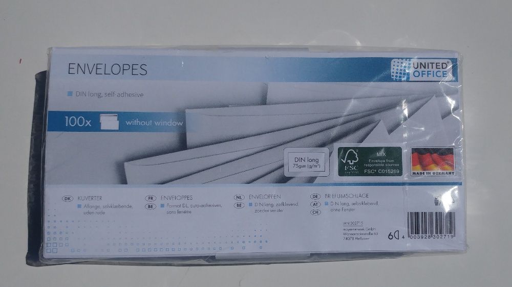 Koperta biała DL SK 5x 100szt