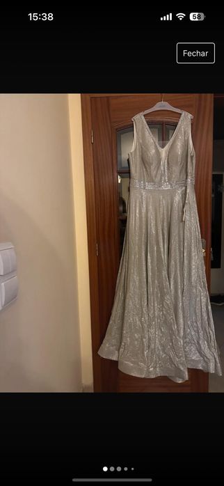 Vendo bonito vestido comprido de cerimonia.