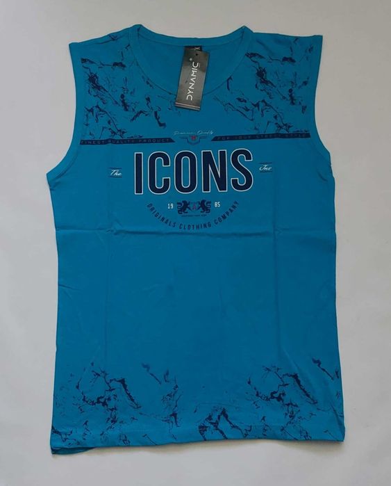 Bezrękawnik męski Koszulka bez rękawów bawełna DYNAMIC r. 3XL- 114 cm