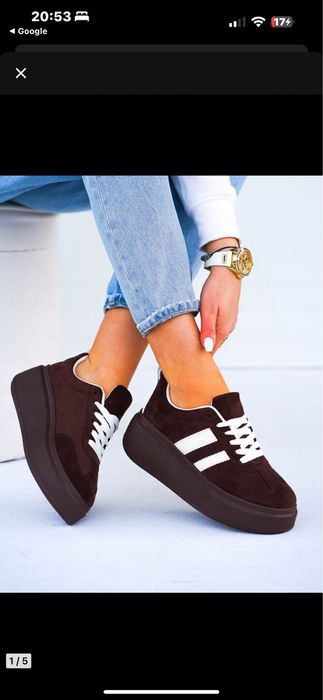 Nowe czekoladowy braz 36-41 sneakersy buty