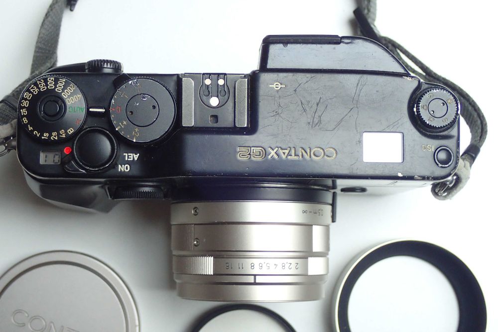 Contax G2 + 2 obiektywy + torba Billingham