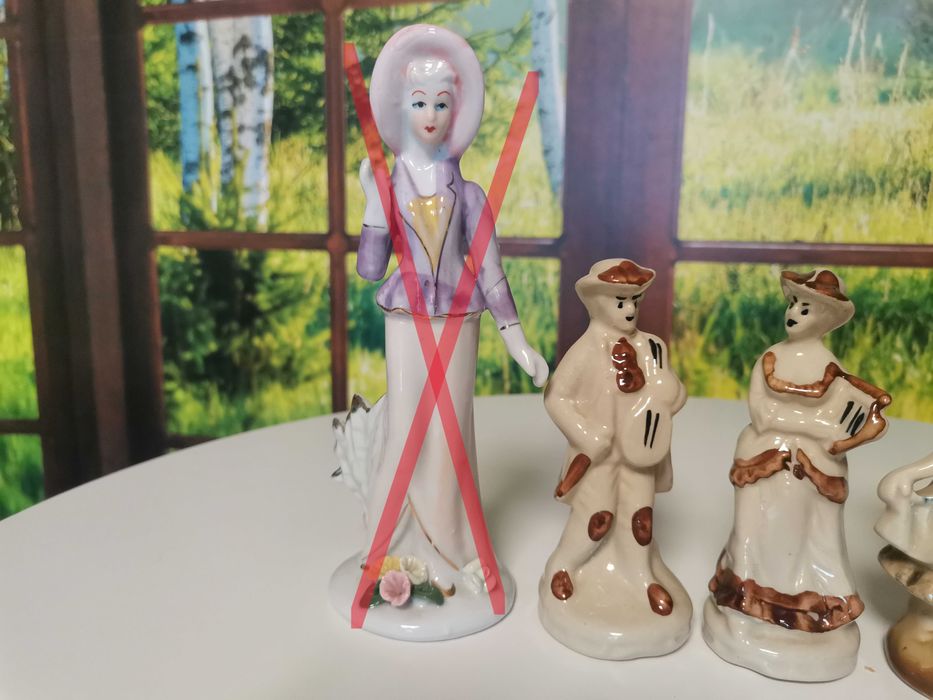 Figurki porcelana PRL różne rodzaje chłopiec dziewczynka