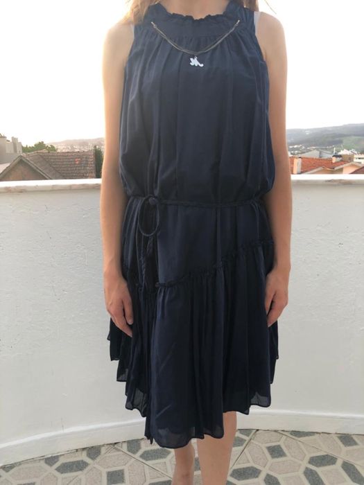 Vestido azul escuro criança da M. Chic italia