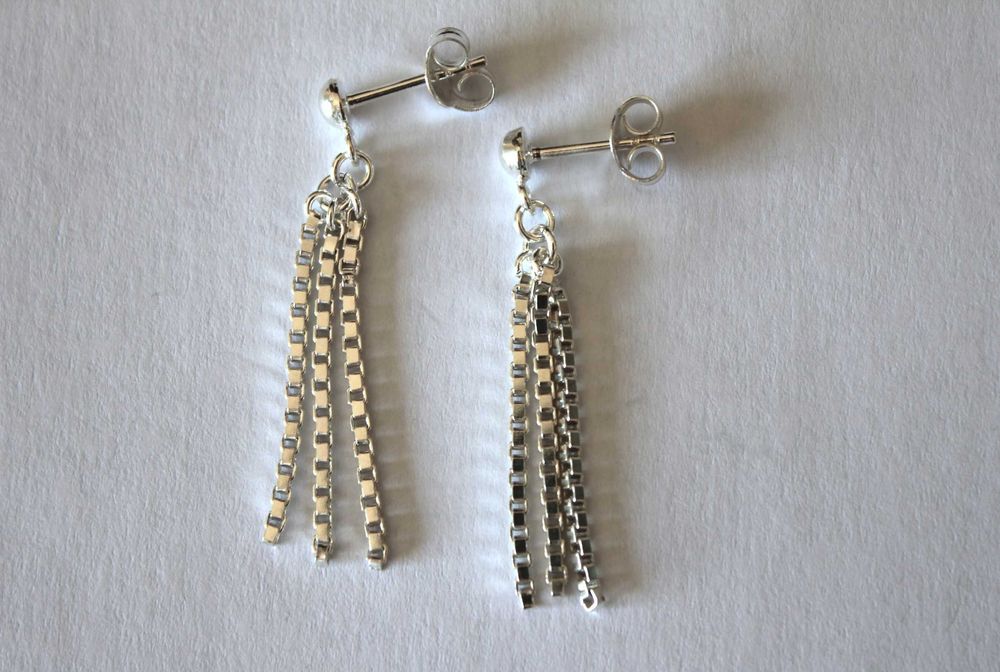 Brincos em Prata 925 com Pendentes