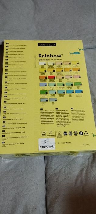 Papier Rainbow A4 żółty 80 ryza 500
