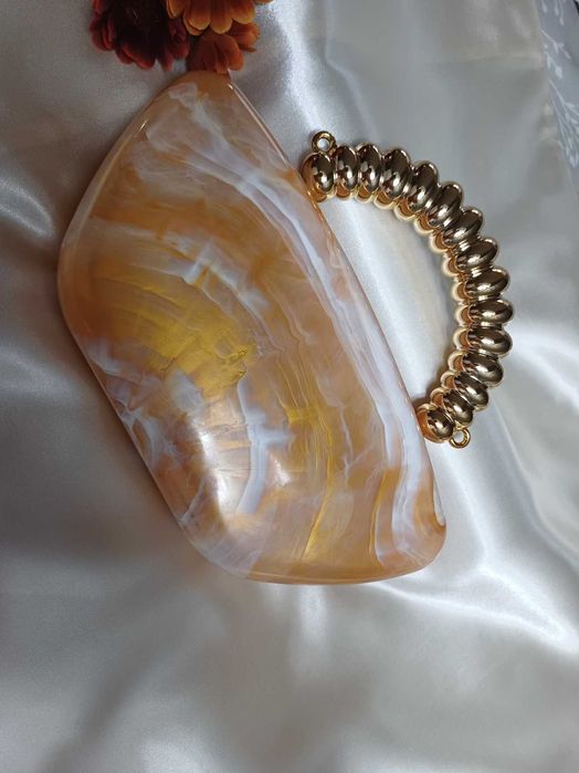 Torebka Wieczorowa - Akrylowa mozaikowa kopertówka