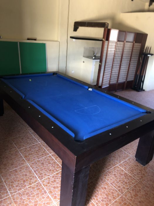 Snooker clássico em WENGUE com tampo mesa jantar