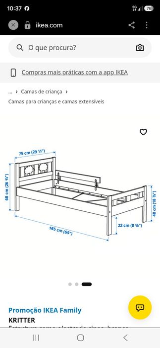 Cama de criança Ikea