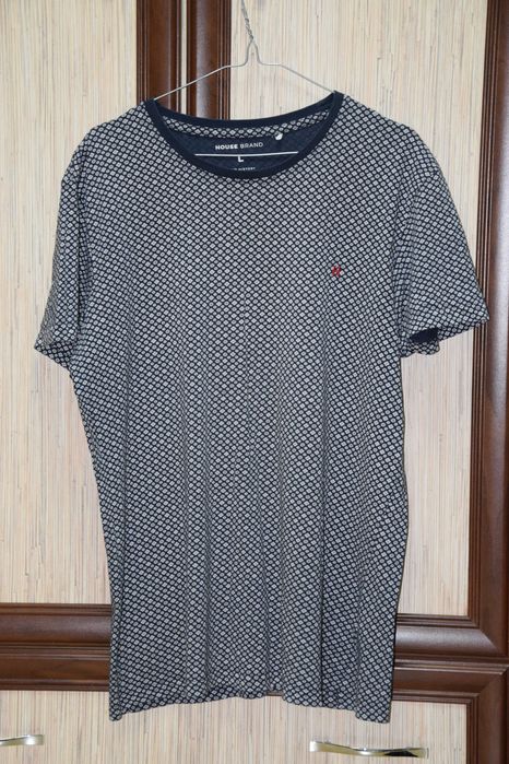 Koszulka, podkoszulek House L kratka haft, bardzo dobry stan