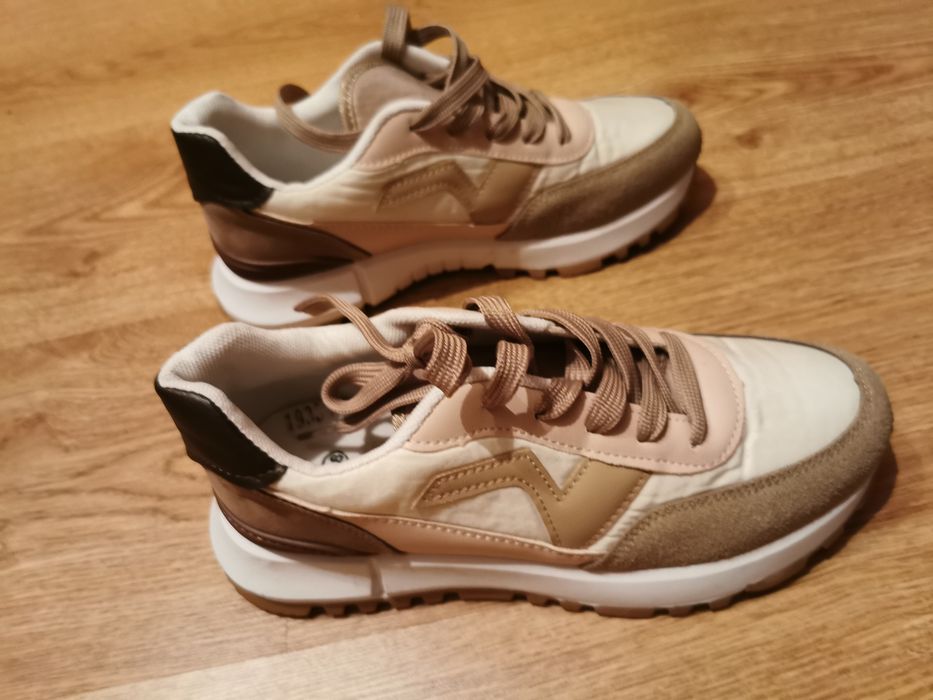 Sneakersy damskie khaki/beż38