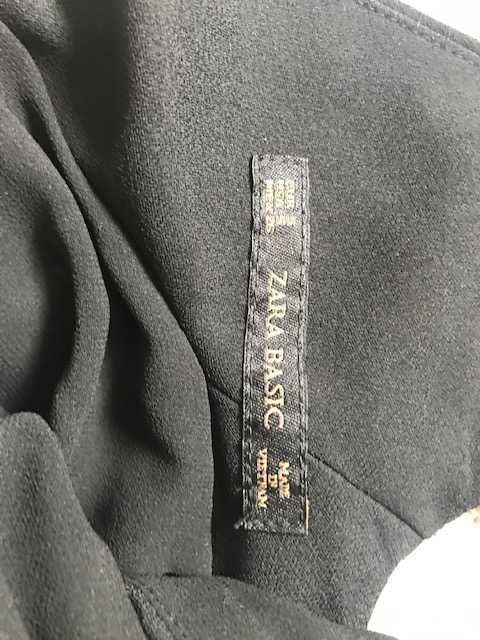 Vestido Zara preto e azul escuro tam S