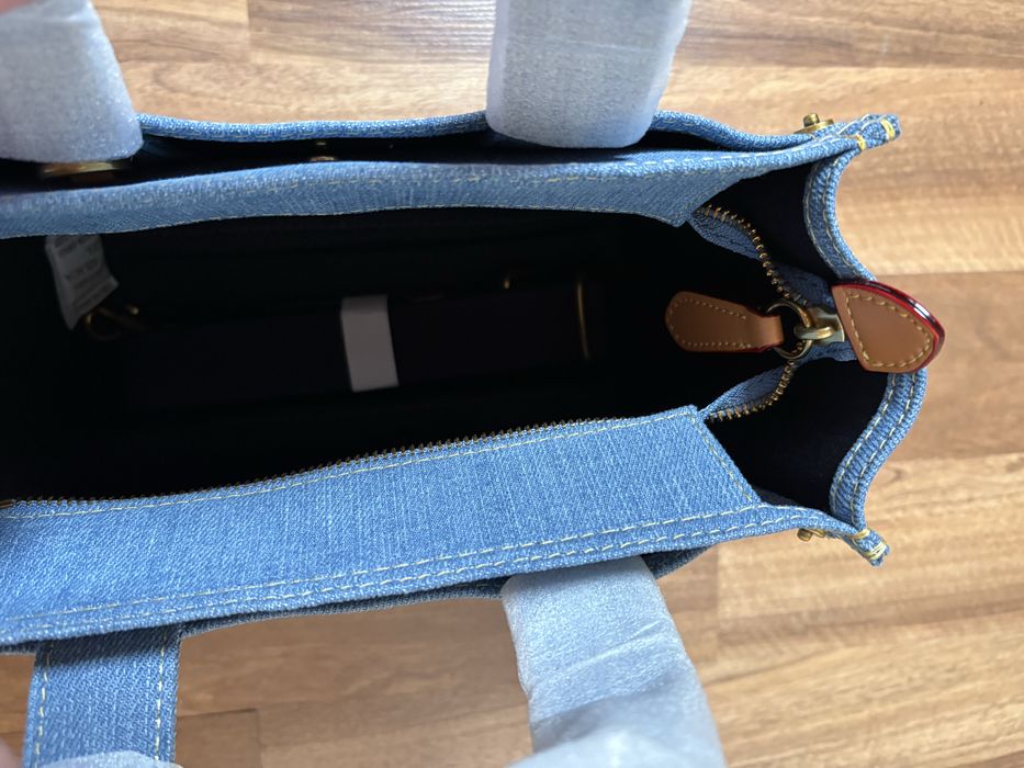 Torebka kuferek jeansowa ala coach nowa