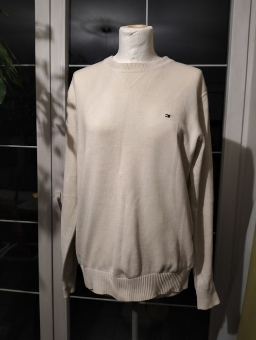 Bawełniany biały  swetry Tommy Hilfiger r. M 100% bawełna
