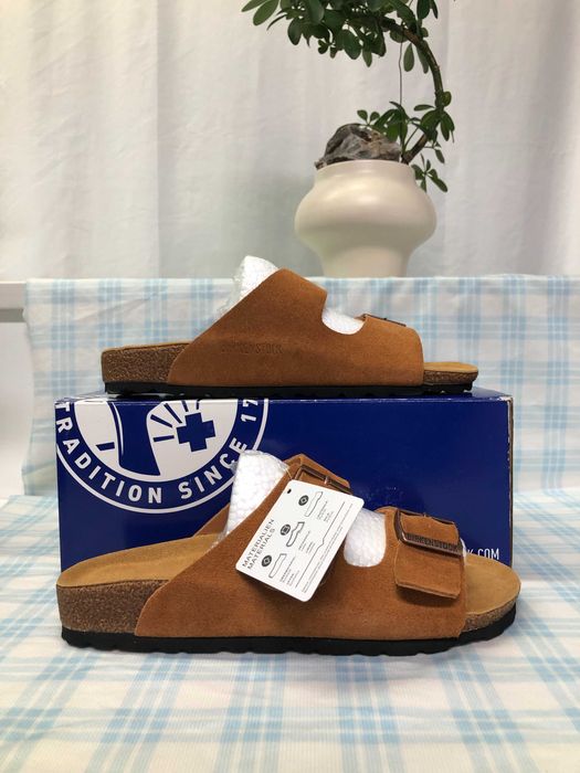 Birkenstock Arizona Soft Footbed Suede kolor Camel Rozmiar 39