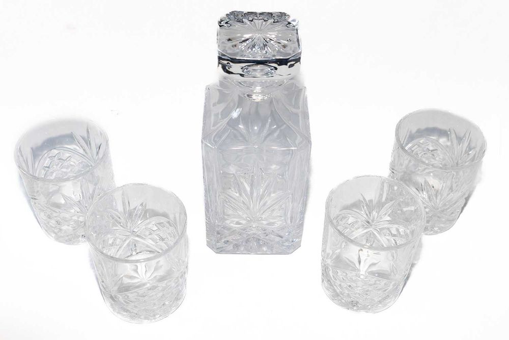 Elegancki zestaw karafka i szklanki Barte whisky alkohol