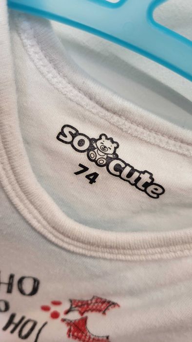 Świąteczne body niemowlęce rozmiar 74