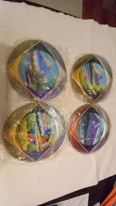 Trabalho artesanal japonês clássico  (string art ou temari geométrico)