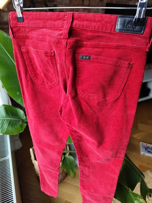 Spodnie sztruksowe damskie LEE W28 L33 camel rude sztruks S M