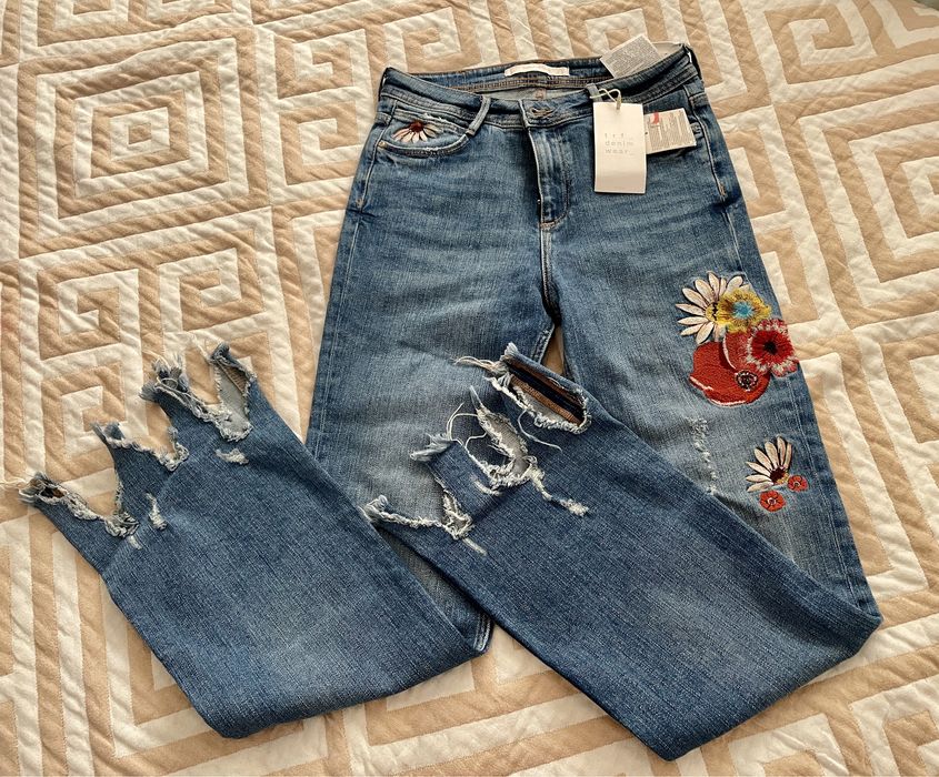 Джинси Zara вишиті